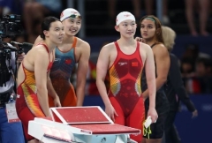 拿到铜牌！中国女子4×200米自由泳接力获得第三名