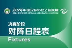 中乙决赛赛程公布：8月16日开始 共进行10轮100场比赛